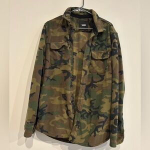 Vans Men's Green Camouflage Shirt Jacket large